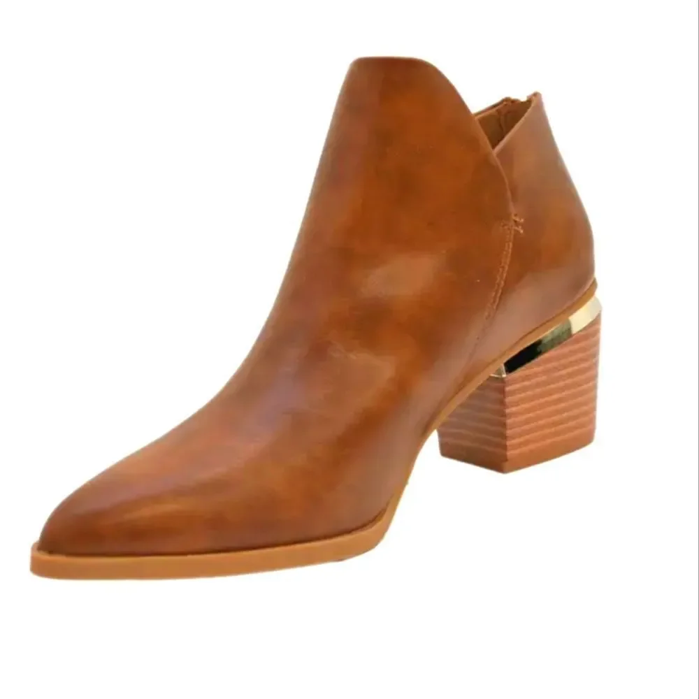 Western Brown Ankle Boots Sz 8